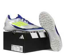 adidas F50 League Messi TF Mens Turf Soccer Shoes Silver Blue ✅Multiple Size