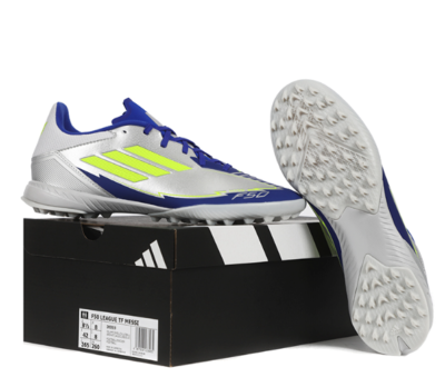 adidas F50 League Messi TF Mens Turf Soccer Shoes Silver  display picture 1