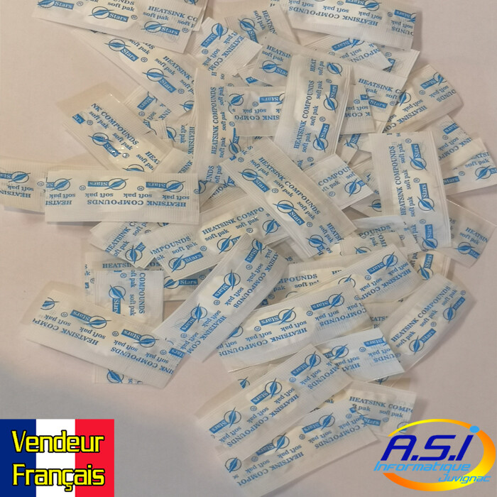 Pâte thermique blanche STARS lot de 50 sachets unidoses pour maintenance PC