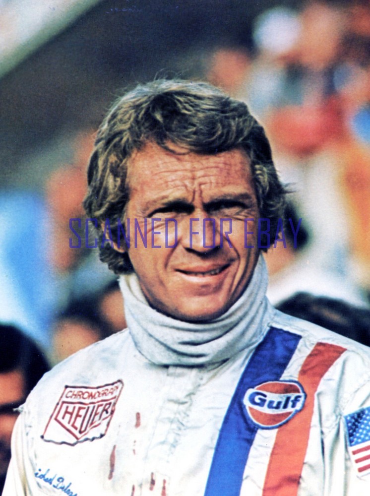 Vintage Steve McQueen Rare Le Mans Racing Photo