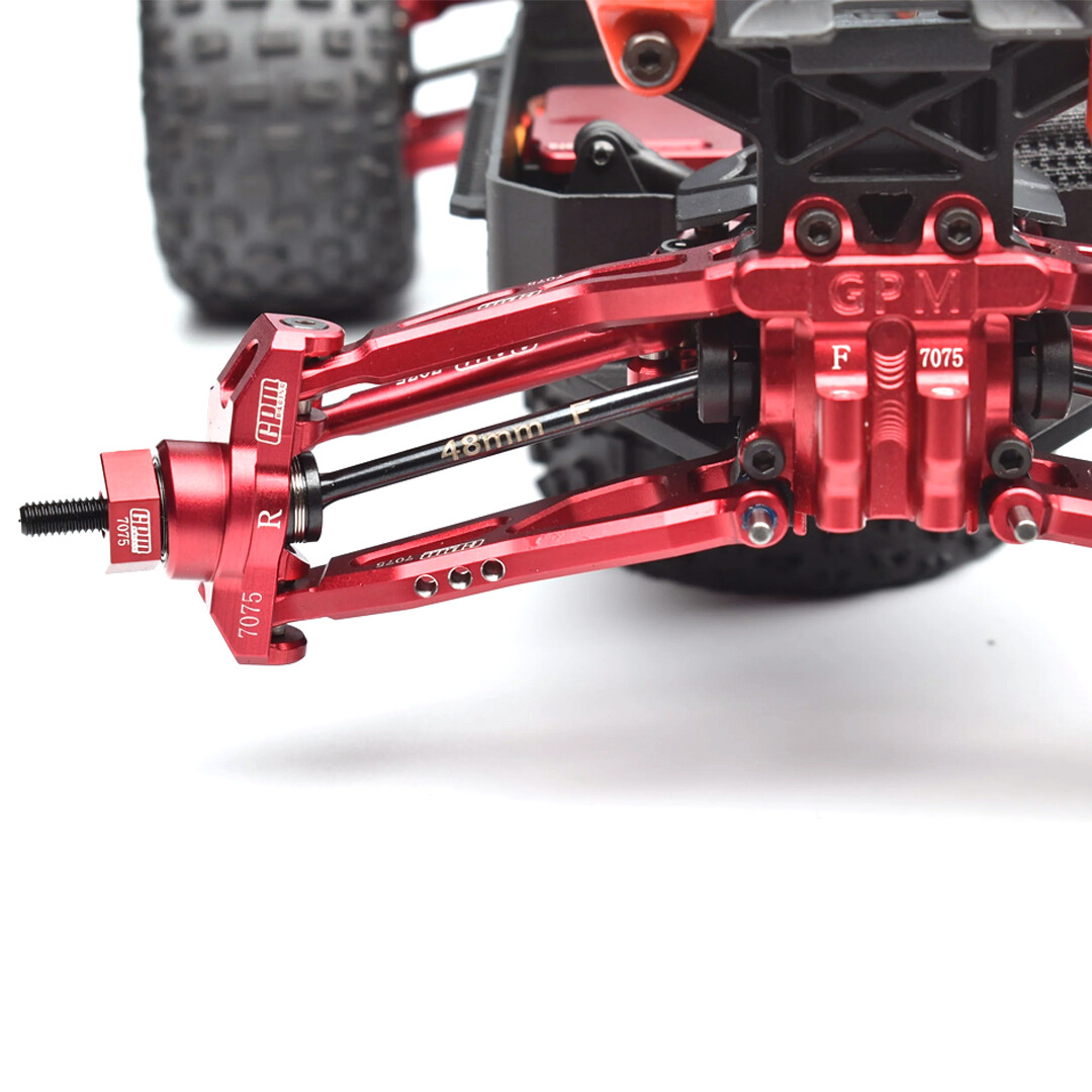 GPM Med. Carbon Steel Front CVD Drive Shafts w/Alum Whl Hex Silver