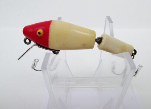 Vintage Opaque Eyes L&S Bass Master Jointed Fishing Lure Bait 1940 Crainkbait