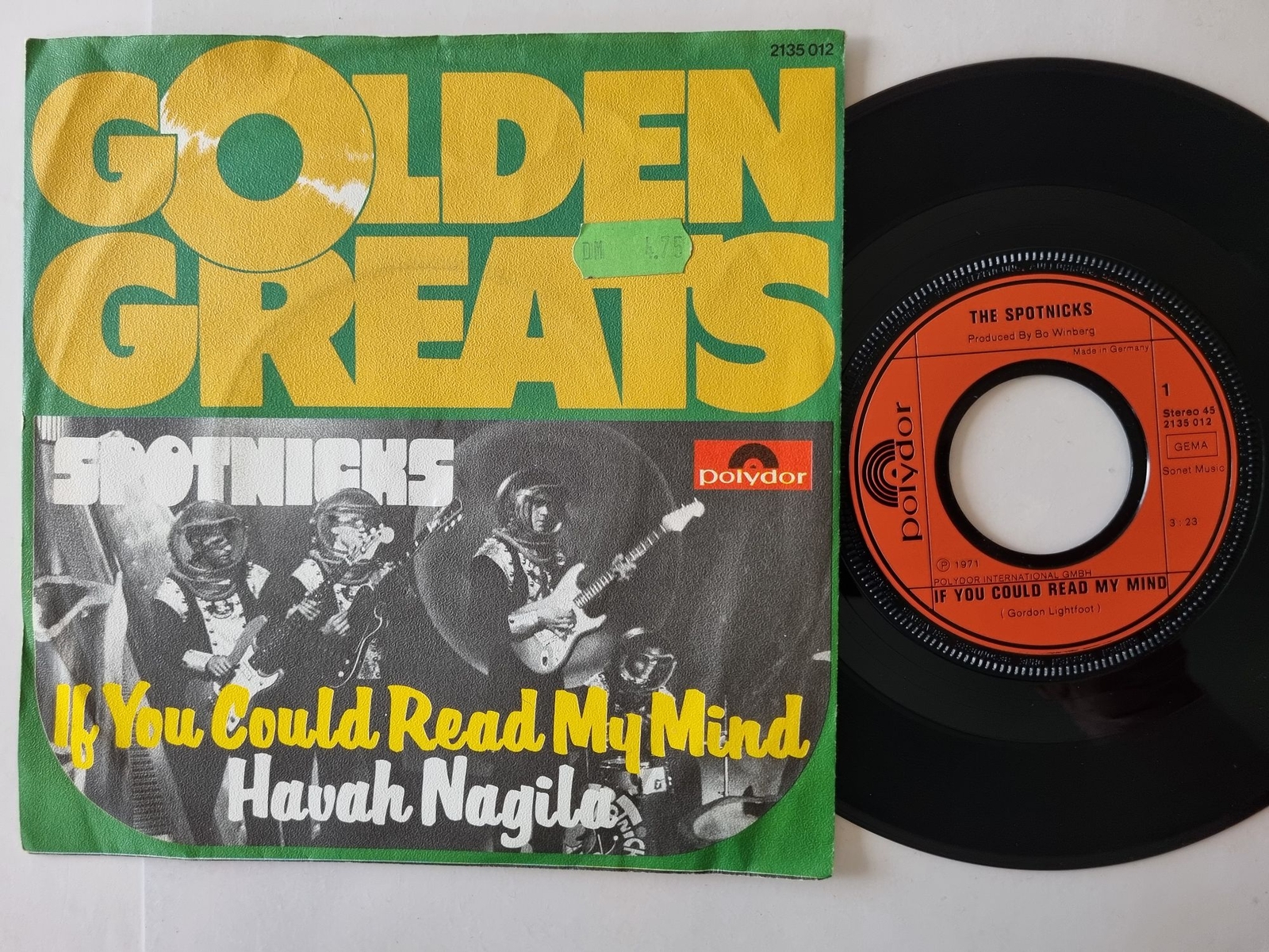The Spotnicks - If you could read my mind/ Havah Nagila 7'' Vinyl Germany