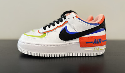 Nike Air Force 1 Low Shadow  White Multi  (DV2186-100) Women s Size 5