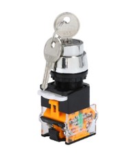 22mm 2 Position with KEY NO NC Contact Maintained Select Selector Rotary Switch