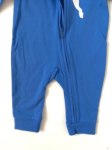 NEU Puma Strampler Baby Größe 3-6 Monate blau Reißverschluss mit Kapuze - Bild 3 von 6