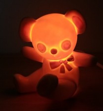 Irice VTG Japan Ceramic Yellow Teddy Bear Nursery Night Light Lamp Works 
