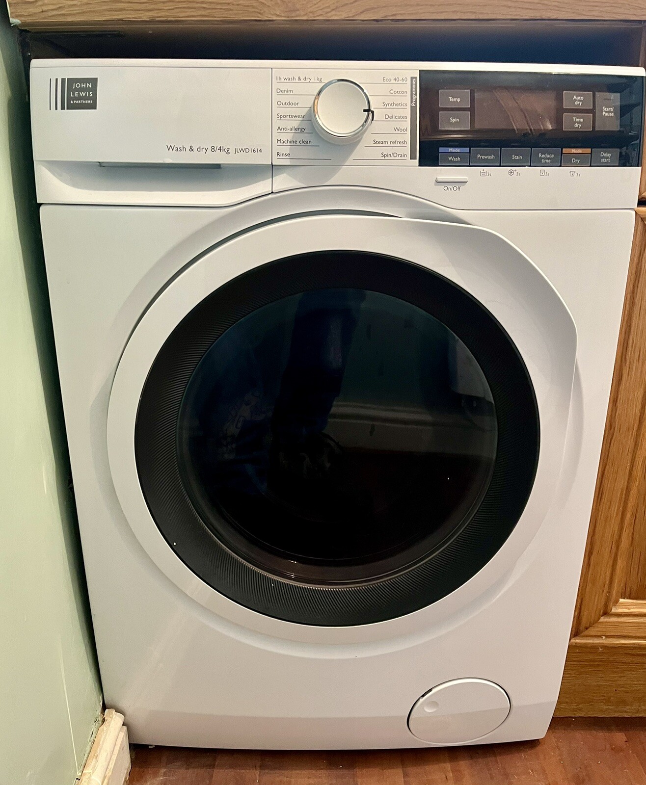 John Lewis JLWD1614 Freestanding 8kg/4kg 1600rpm Washer Dryer in White