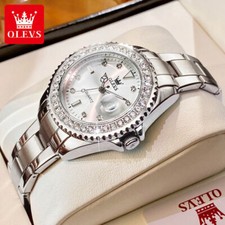 OLEVS Brand Watches Diamond-set Calendar Steel Waterproof Women's Wristwatches