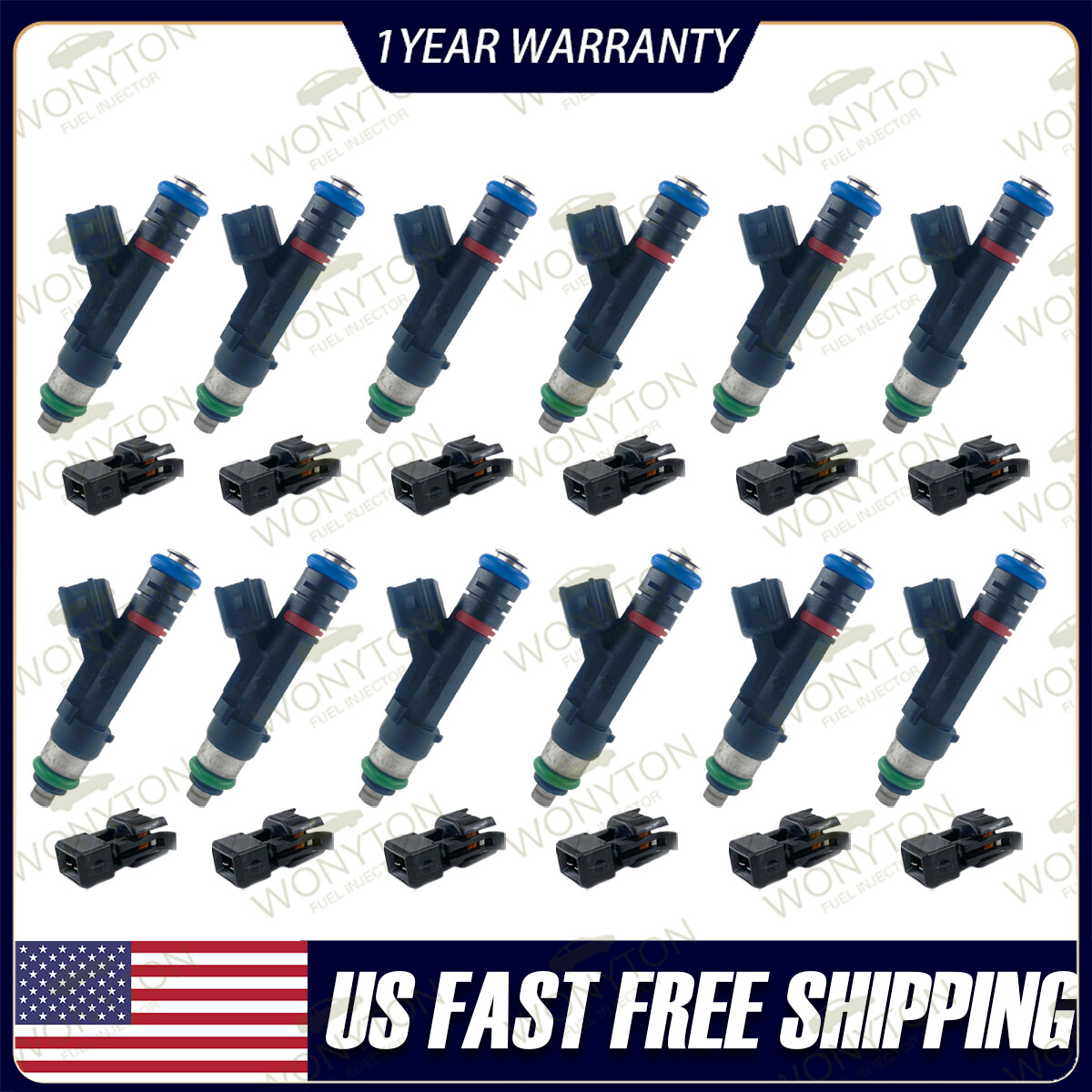 Set 12 of Upgrade Bosc* EV14 Fuel Injectors 0280150449 For Ferrari F355 