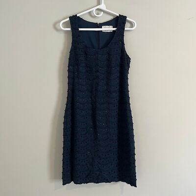 blue nicole miller dress Artelier Womens 6 Sleeveless EOYS25 this dress maintains a Color:Black Fil Coupé Lily off Shoulder Blue/yellow
