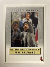 Jim Valvano 2001 Fleer Greats of the Game Coach's Corner NC State Coach #15cc
