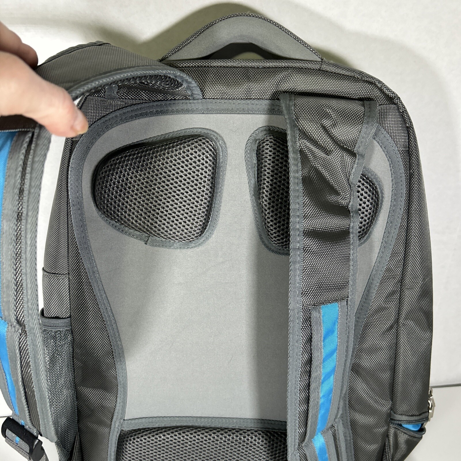 Microsoft Backpack Gray Blue With Logo - image 4