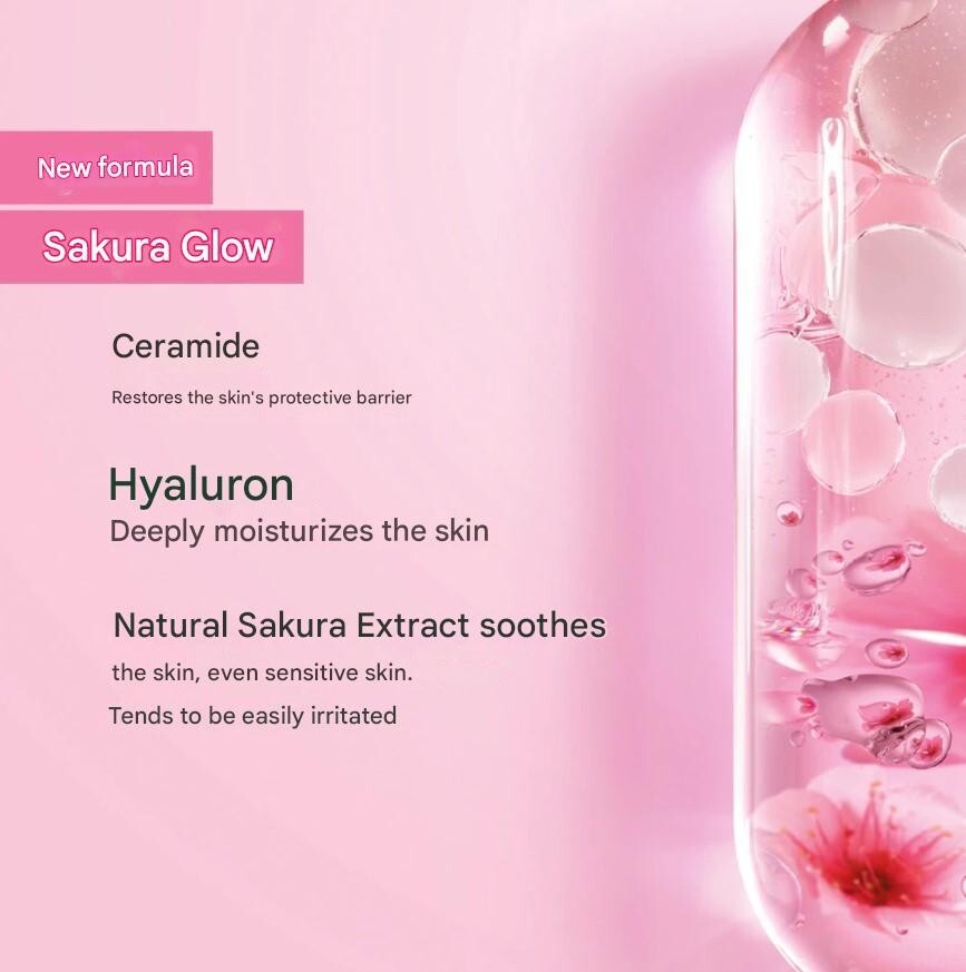 Garnier Set Sakura Glow Pinkish Glow Day Cream + Sleeping Mask