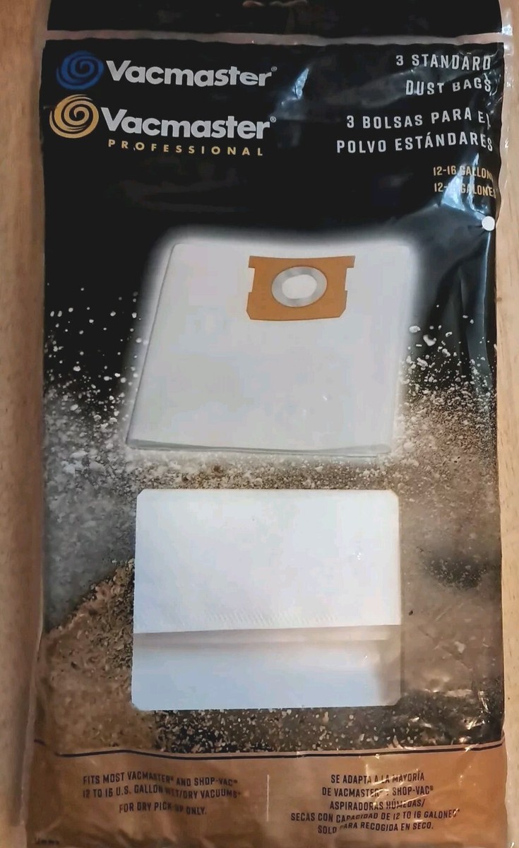 Vacmaster Professional Dust Bags 12-16 Gallon (3) Standard BRAND