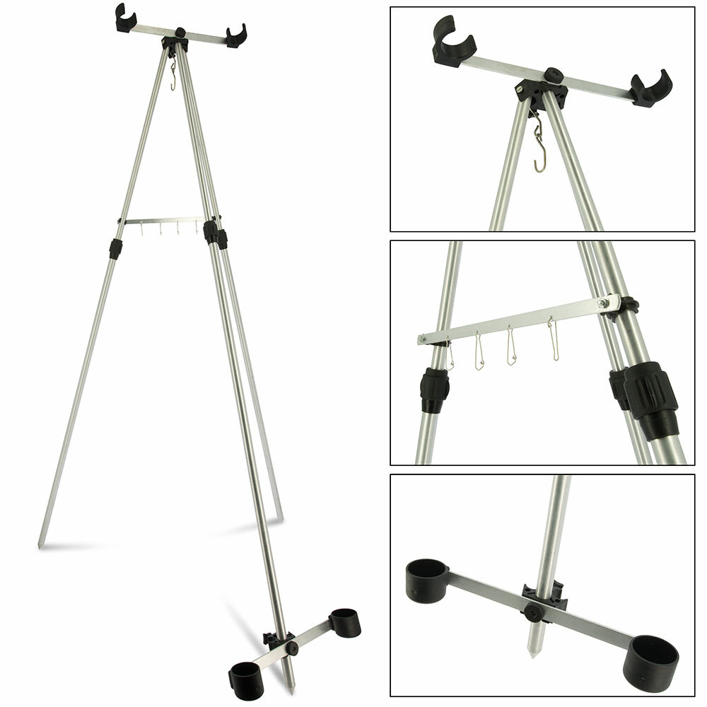 SEA FISHING TRIPOD BEACH ROD STAND FOR SEA FISHING TACKLE RODS AND REELS  6ft