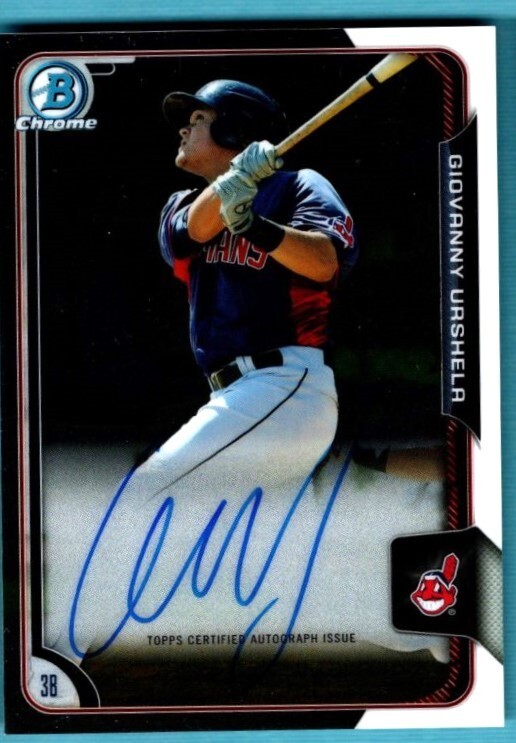 2015 Bowman Chrome Prospect Autograph Auto   Giovanny Urshela CARD # CPA-GU