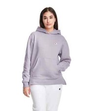 Champion WL9300 Womens Reverse Weave Hoodie Open Bottom Sweatshirt Lilac Large