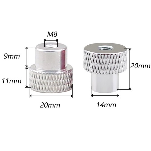 M8 Metric Rändelmutter DIN 466 Hohe Form Aluminium Rändelmuttern T-Mutter Farbig - Bild 14 von 17