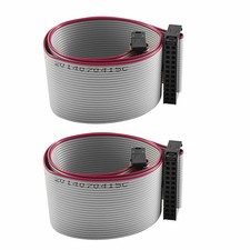 2 Pcs 40cm IDC 24Pin Hard Drive Extension Wire Flat Ribbon Cable for Motherboard