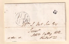 1847 Eagle City Post black w/"3" 1pg - Schuylkill Valley Rail Road Construction