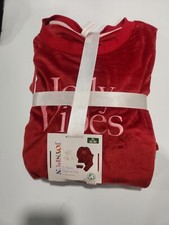 Joyspun Women's Velour Pajama Sleep Set with Eye Mask, 3-Piece, Size:XL 16-18 