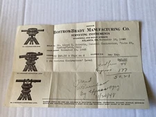 Vtg 1948 Bostrom Brady Surveying Instruments Atlanta Georgia Letterhead