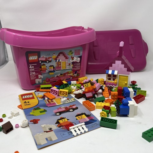 Lego 5585 Pink Brick Box Used Complete With Instructions and Plastic