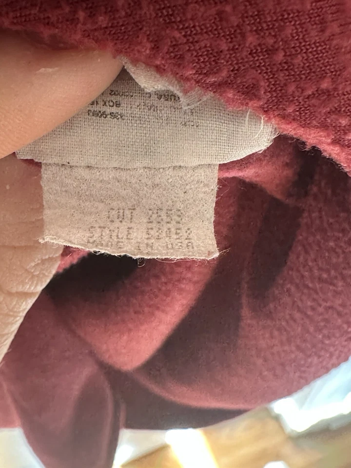 复古 Patagonia Fleece Overshirt 男式 XL - 红色/栗色 — 第 3/3 张图片