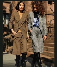 NEW-Veronica Beard Black Cropped High Rise Trousers Size 4/6 Crop Business Work