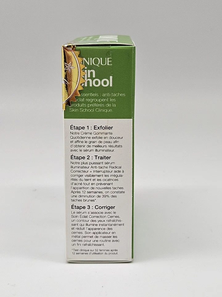 3 PK CLINIQUE SKIN SCHOOL Gift Set Brightening Serum + Scrub Cream + Eye Cream - Image 4 of 4