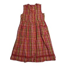 April Cornell Pink Plaid Cotton Button Front ...