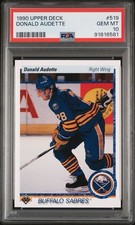Donald Audette 1990 Upper Deck #519 Rookie Card PSA 10 Buffalo Sabres Pop 15