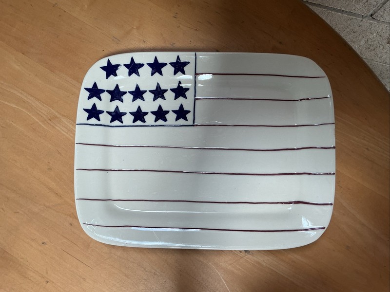Hartstone Pottery Small Platter - 1995- Made In The USA Pattern