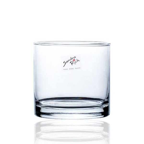 Glasvase, Dekoglas Cyli H. 10Cm D. 10Cm Zylindrisch Glas Rund Sandra Rich-image