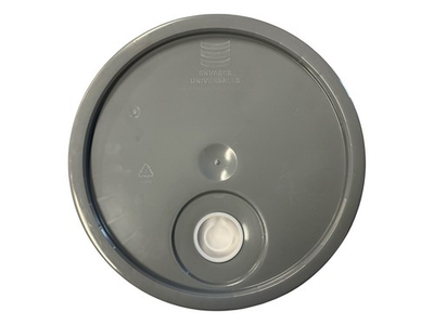 #ad 5 Gallon HDPE Bucket Pail Lid w Plug Gasket Tamper Evident Gray New $53.99