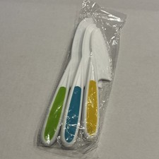 Knives for Kids Nylon Serrated Edges Soft Grip 3-Piece Kitchen Cooking Baking