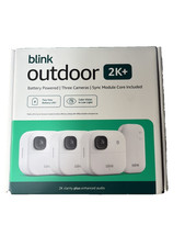 Blink Outdoor 2K Wireless Security Cameras 3 Camera System White 