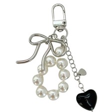 Versatile Bow Pearl Keychain Pendant Sweet Phone Chain Backpack Decoration Gifts