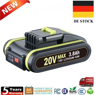3,8AH Für WORX Power Share 20V Li-ion Akku WA3553 WA3551.1 WA3553.1,WA3572 WX386