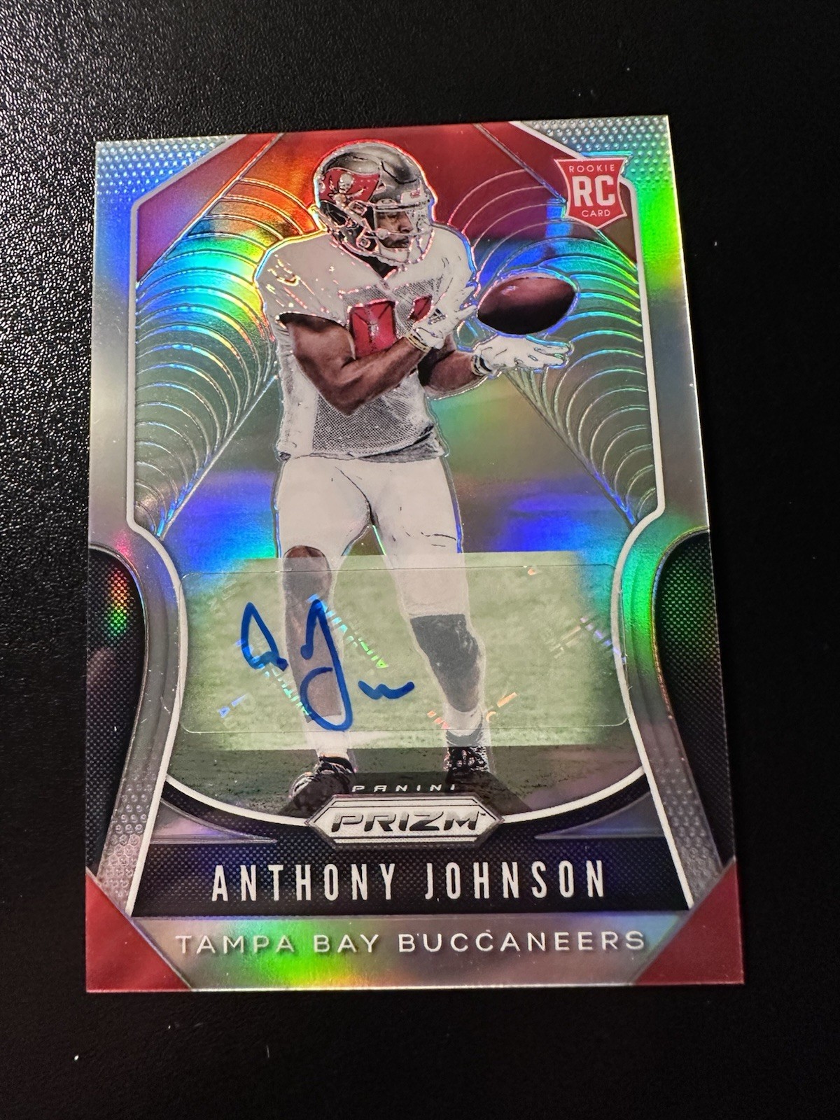 Anthony Johnson Auto Rookie Silver Prizm 2019 Panini Prizm #370. Buccaneers.