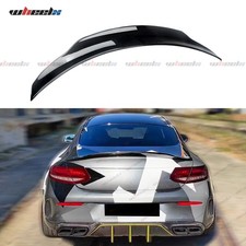 For Mercedes C Class W205 2015-20 RENNTECH Style Rear Trunk Spoiler Gloss Black