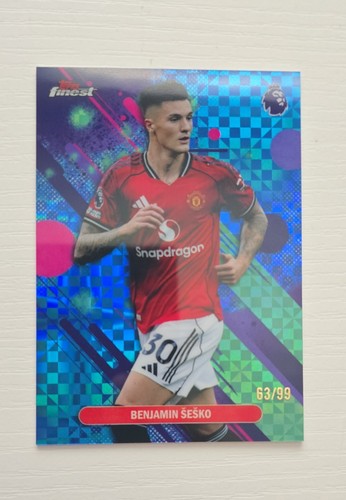 2025-26 Topps Finest Premier League - Common Benjamin Sesko #67 Purple...