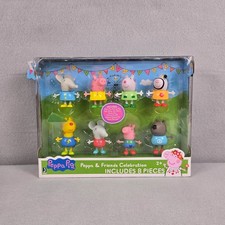 Jazwares Peppa Pig PEPPA FRIENDS CELEBRATION 8 pc Set DAMAGED BOX