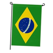 12x18, Small Brazilian Flags for Outside Double-Sided Burlap Brazil Garden Flag