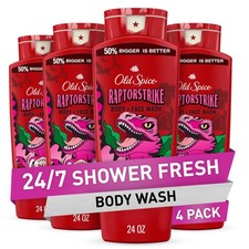 Old Spice Cleansing Body Wash for Men, 3X Defense, 24/7 24 Fl Oz Pack of 4