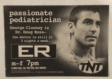 ER George Clooney Tv Series Vintage Print Ad TPA10