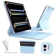 Keyboard Case for Magic iPad Pro 13-inch M5 2025 / M4 2024 Light Blue