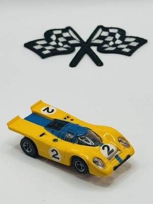 Vintage AFX Porsche 917 Yellow Blue Non-Magna Traction Runs Great, Looks Great!