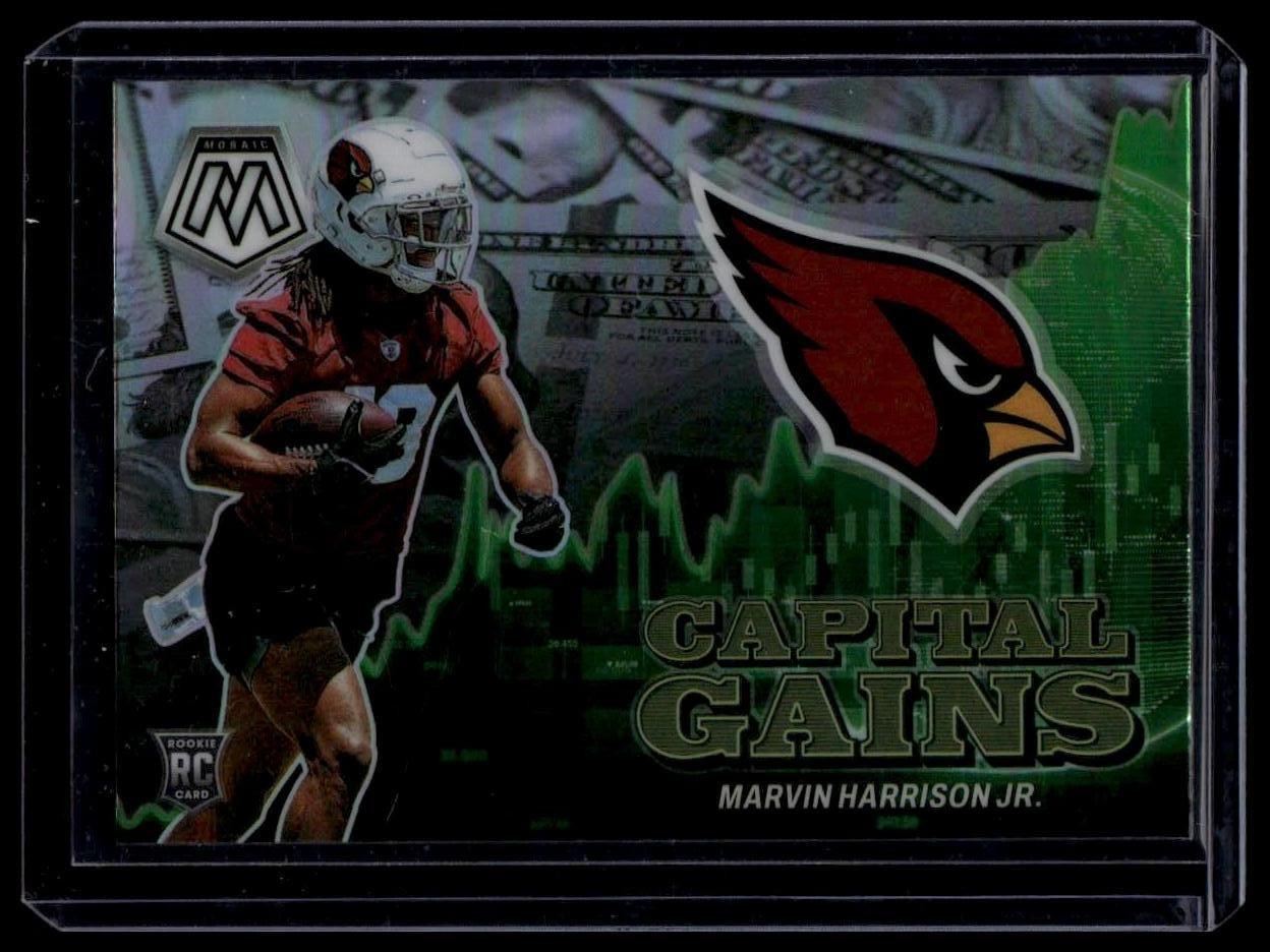 2024 Panini Mosaic #22 Marvin Harrison Jr. Capital Gains Mosaic Silver
